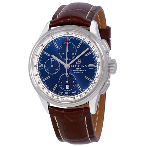 breitling chronometer premier blue|breitling 40mm chronograph watches.